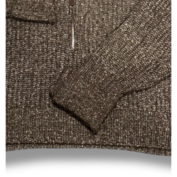 Varley Womens Amelia Half Zip Knit Pullover Sweater Small Brown Coffee Bean Boxy - Picture 7 of 10